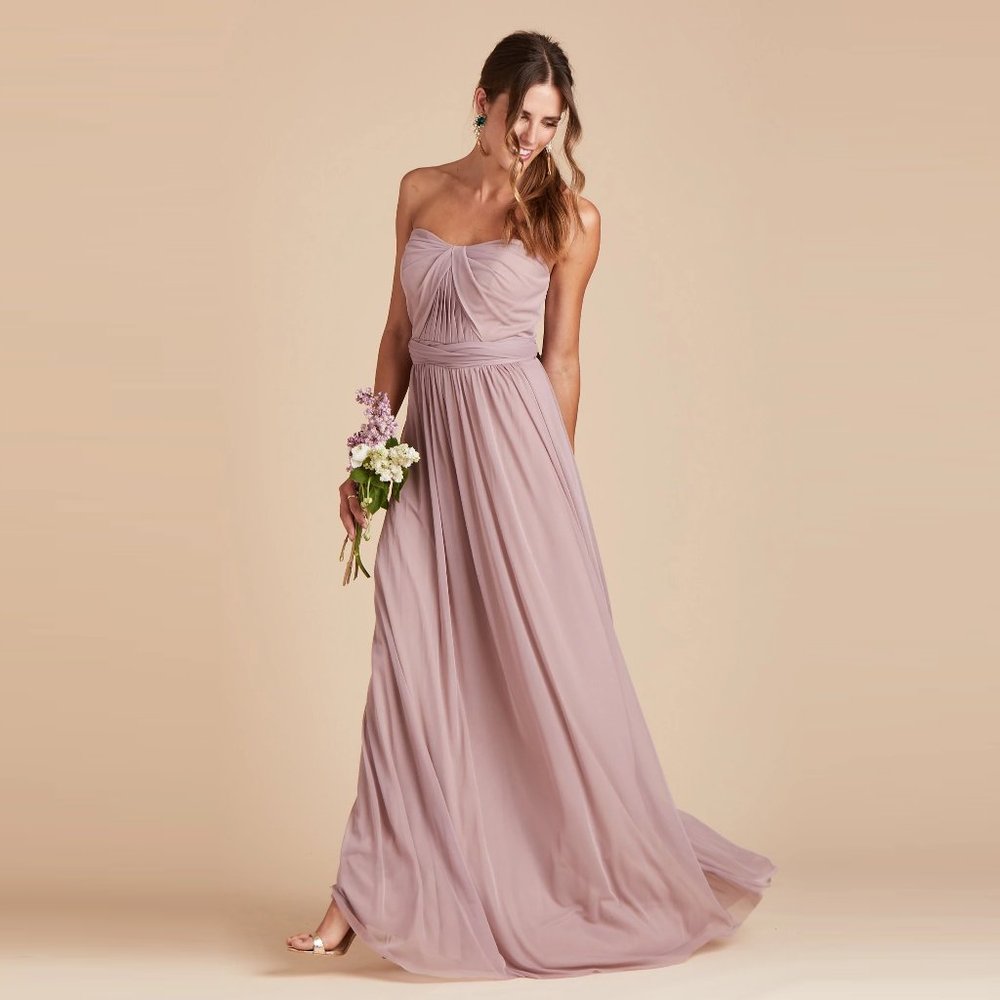 Birdy Grey Convertible Chickie Bridesmaid Dress Mauve NEW Size M - Picture 2 of 16